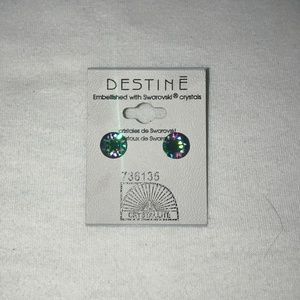 Swarovski Multicolor Unisex Studs